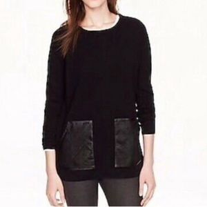 Sweater Tunic with Leather Pockets